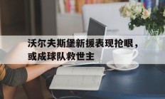 包含沃尔夫斯堡新援表现抢眼，或成球队救世主的词条